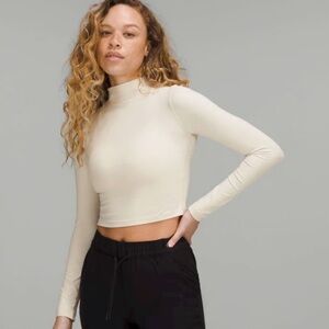 Naked Wardrobe Cream Long Sleeve Top